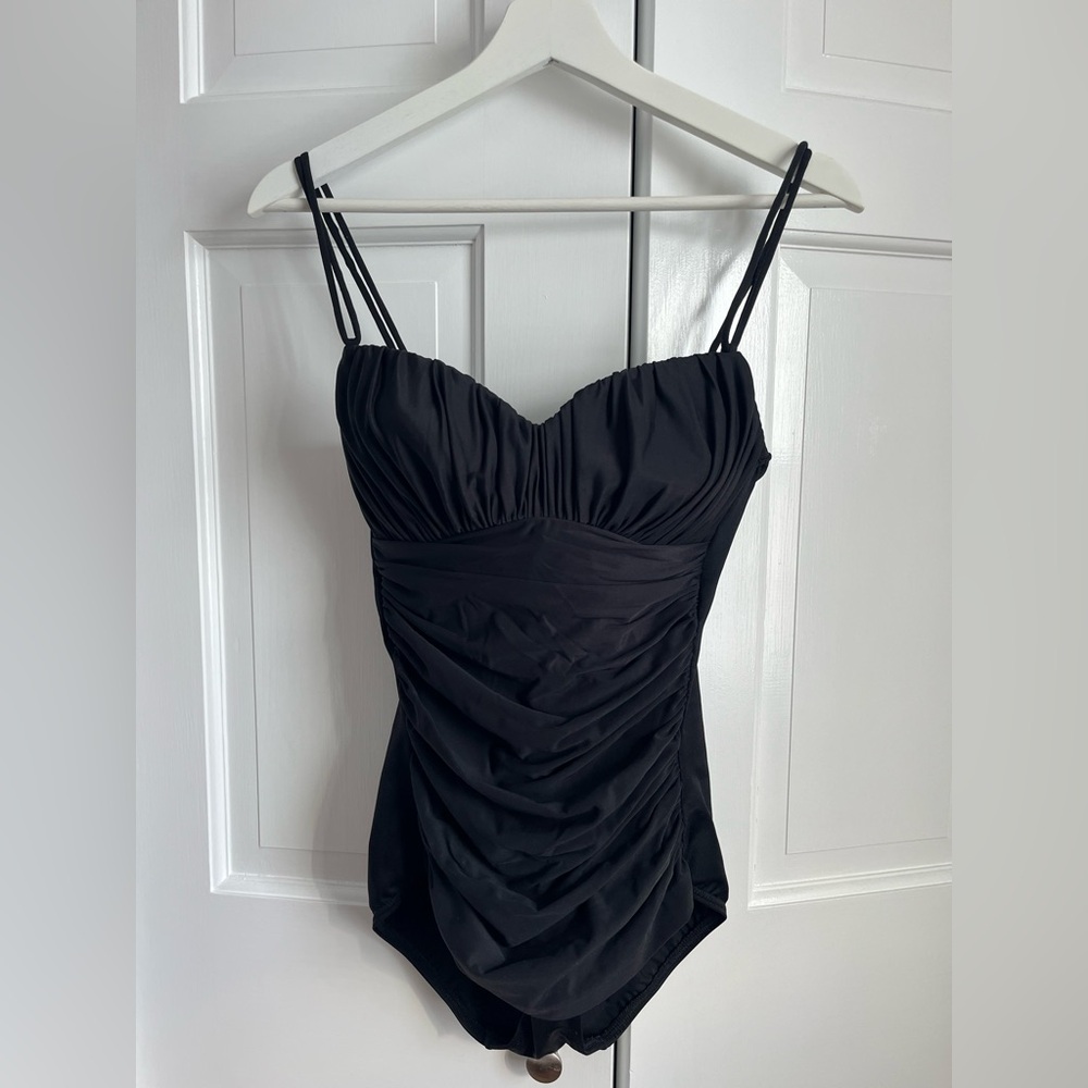 Magicsuit Classic Black Ruched One Piece Swimsuit